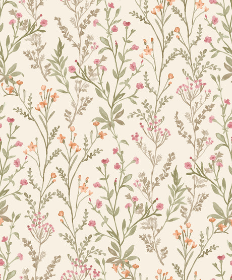 Chesapeake 4191-83019 Laverne Green Wildflowers Wallpaper