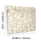 Chesapeake 4191-83019 Laverne Green Wildflowers Wallpaper