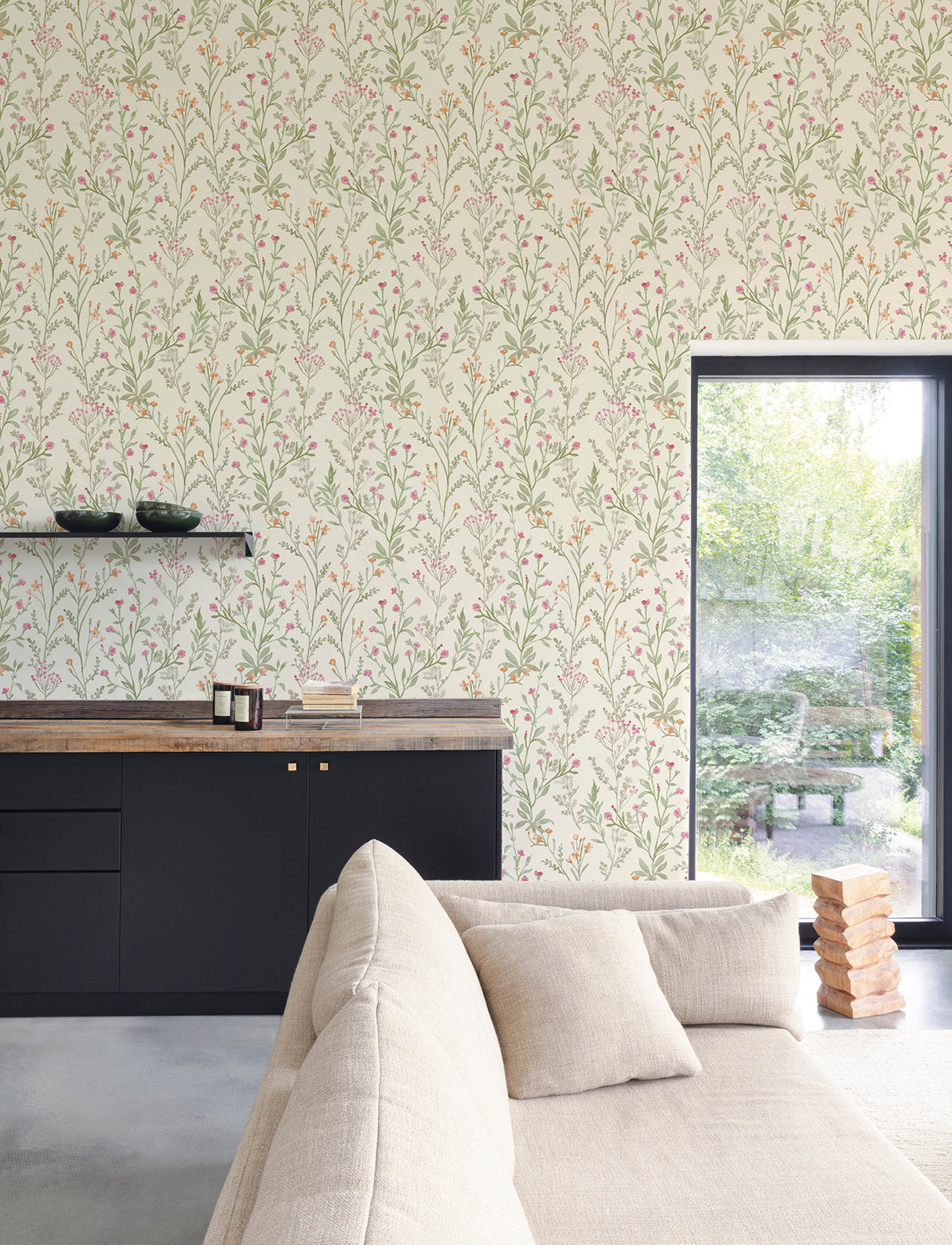 Chesapeake 4191-83019 Laverne Green Wildflowers Wallpaper
