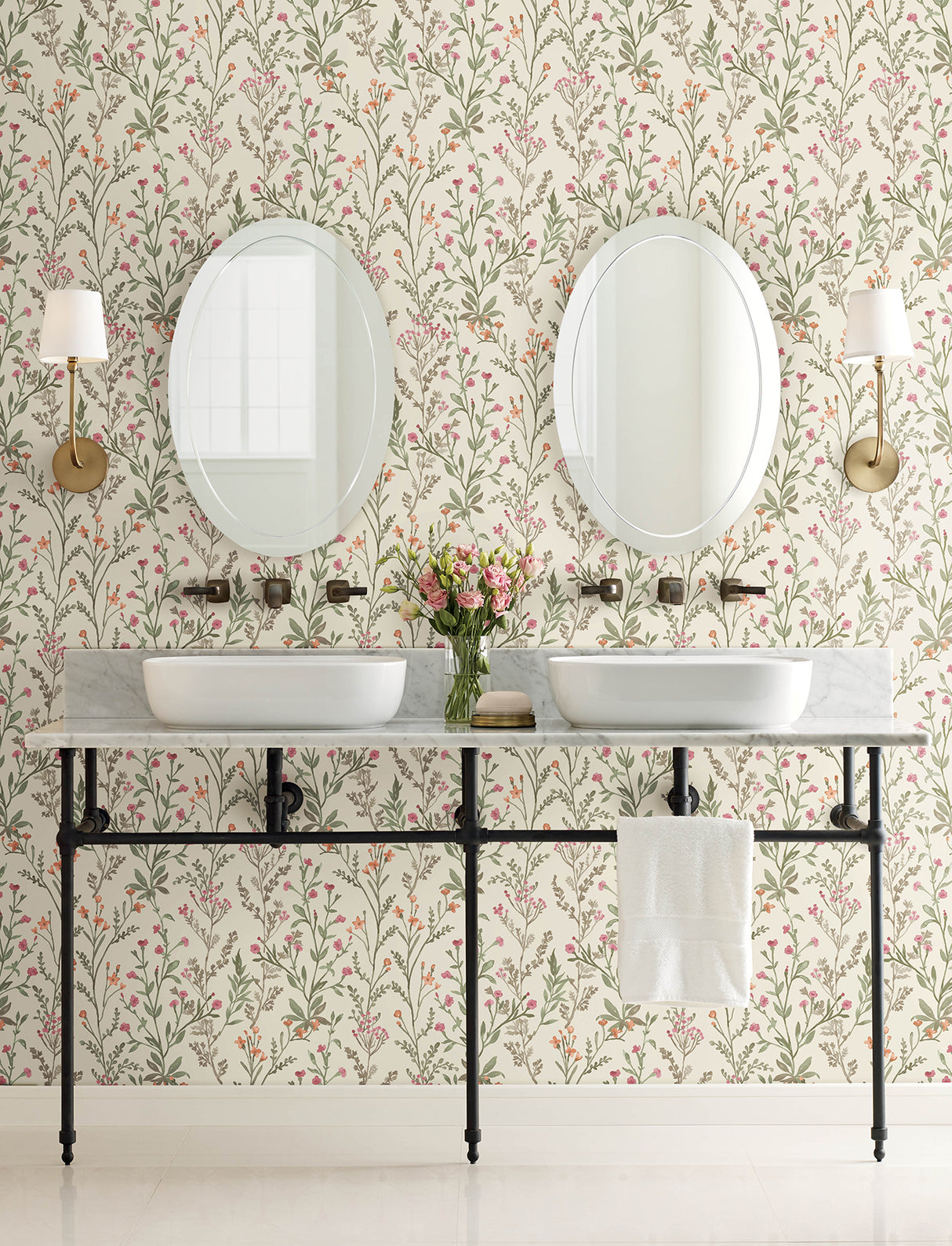 Chesapeake 4191-83019 Laverne Green Wildflowers Wallpaper
