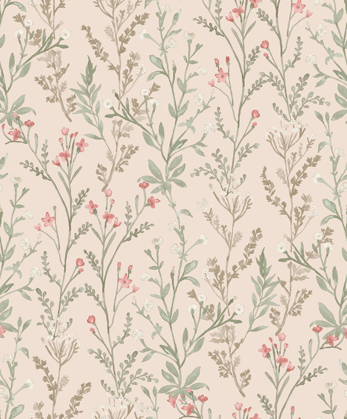 Chesapeake 4191-83020 Laverne Blush Wildflowers Wallpaper