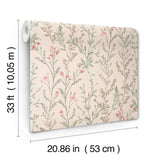 Chesapeake 4191-83020 Laverne Blush Wildflowers Wallpaper