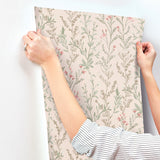 Chesapeake 4191-83020 Laverne Blush Wildflowers Wallpaper