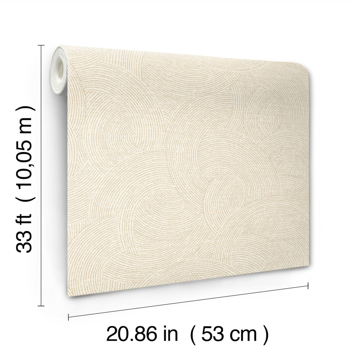 Chesapeake 4191-83021 Harrison Champagne Swirling Geometric 