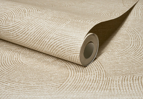 Chesapeake 4191-83023 Harrison Taupe Swirling Geometric Wall