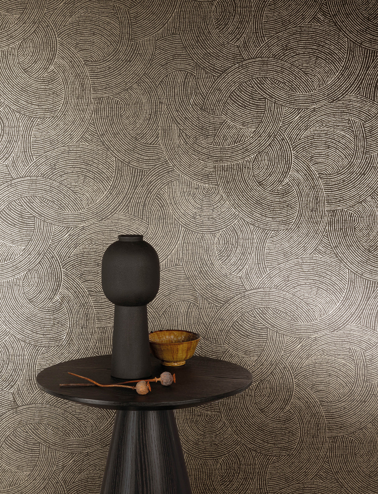 Chesapeake 4191-83024 Harrison Charcoal Swirling Geometric W