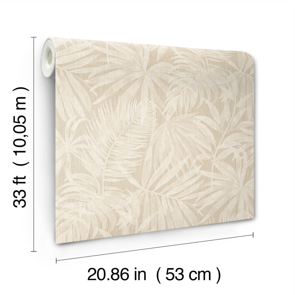 Chesapeake 4191-83025 Sonny Beige Fronds Wallpaper