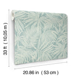Chesapeake 4191-83026 Sonny Light Blue Fronds Wallpaper