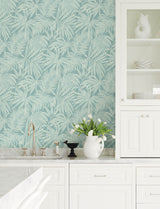 Chesapeake 4191-83026 Sonny Light Blue Fronds Wallpaper
