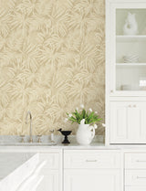 Chesapeake 4191-83028 Sonny Light Brown Fronds Wallpaper