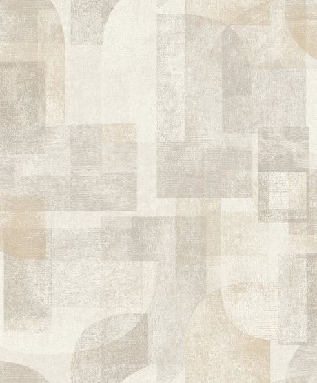 Chesapeake 4191-83030 Cassandra Taupe Block Geometric Wallpa