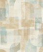 Chesapeake 4191-83031 Cassandra Teal Block Geometric Wallpap