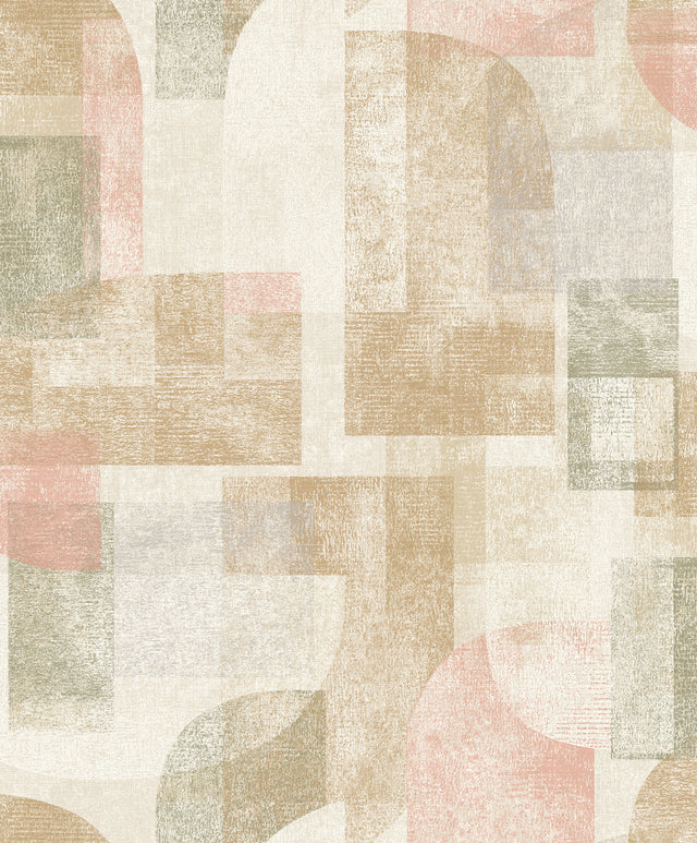 Chesapeake 4191-83032 Cassandra Brown Block Geometric Wallpa