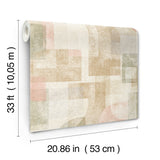 Chesapeake 4191-83032 Cassandra Brown Block Geometric Wallpa