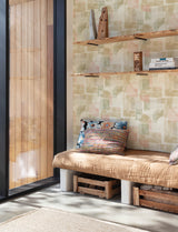 Chesapeake 4191-83032 Cassandra Brown Block Geometric Wallpa