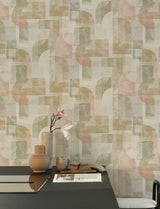 Chesapeake 4191-83032 Cassandra Brown Block Geometric Wallpa