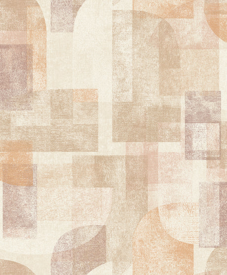 Chesapeake 4191-83033 Cassandra Rust Block Geometric Wallpap
