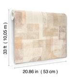 Chesapeake 4191-83033 Cassandra Rust Block Geometric Wallpap