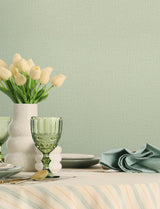 Chesapeake 4191-83036 Sonia Light Green Faux Linen Wallpaper
