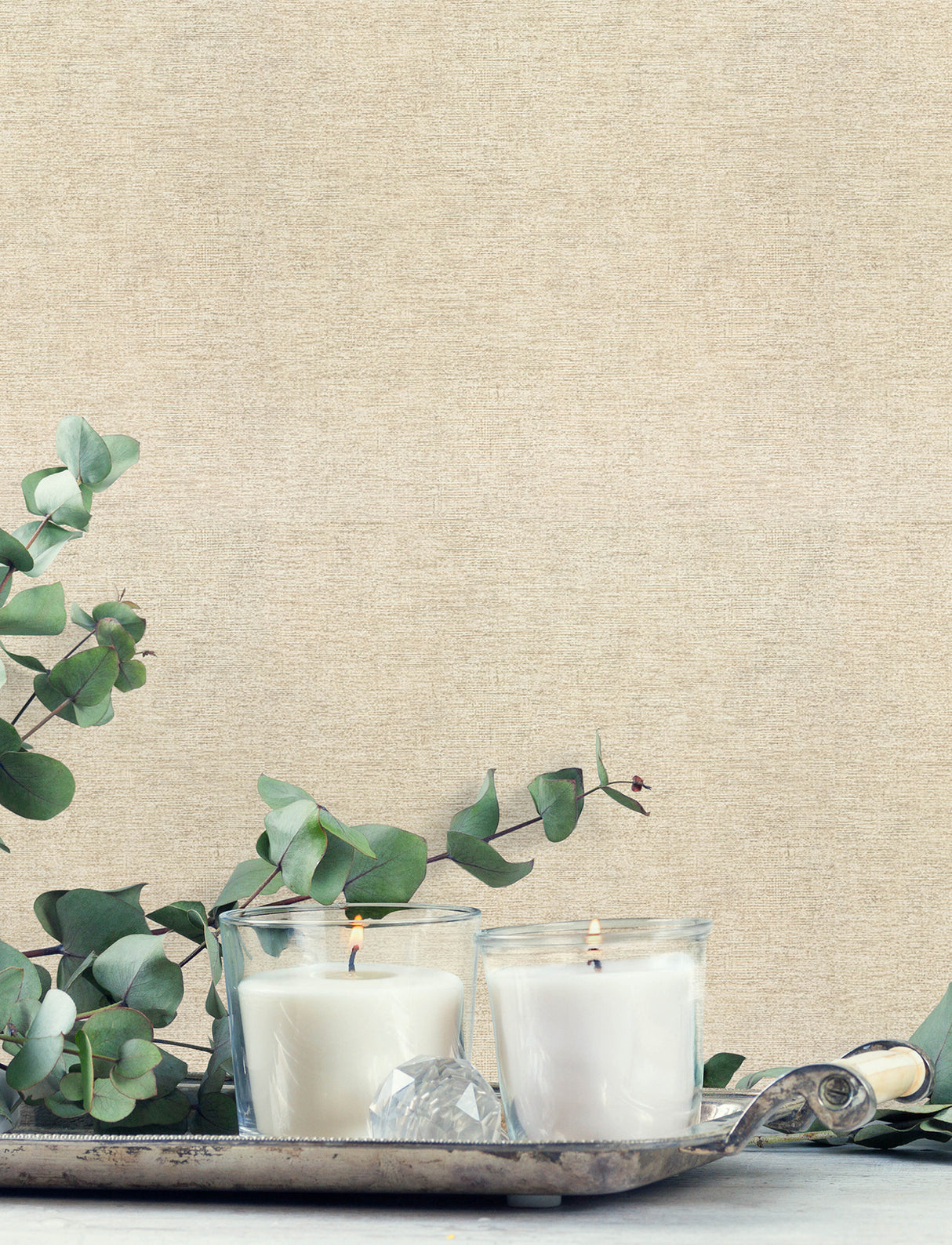 Chesapeake 4191-83038 Tansy Neutral Distressed Wallpaper