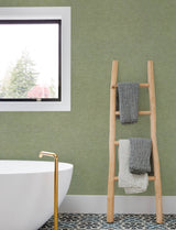 Chesapeake 4191-83041 Tansy Green Distressed Wallpaper