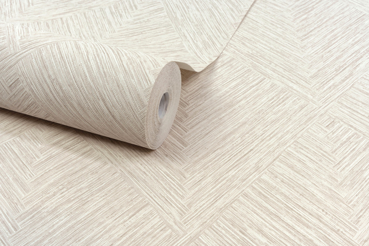 Chesapeake 4191-83043 Hollis Beige Textured Diamond Wallpape