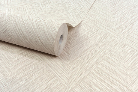 Chesapeake 4191-83043 Hollis Beige Textured Diamond Wallpape