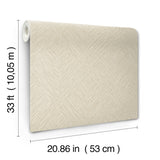 Chesapeake 4191-83045 Hollis Taupe Textured Diamond Wallpape