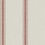 Chesapeake 4192-12464 Linette Red Fabric Stripe Wallpaper