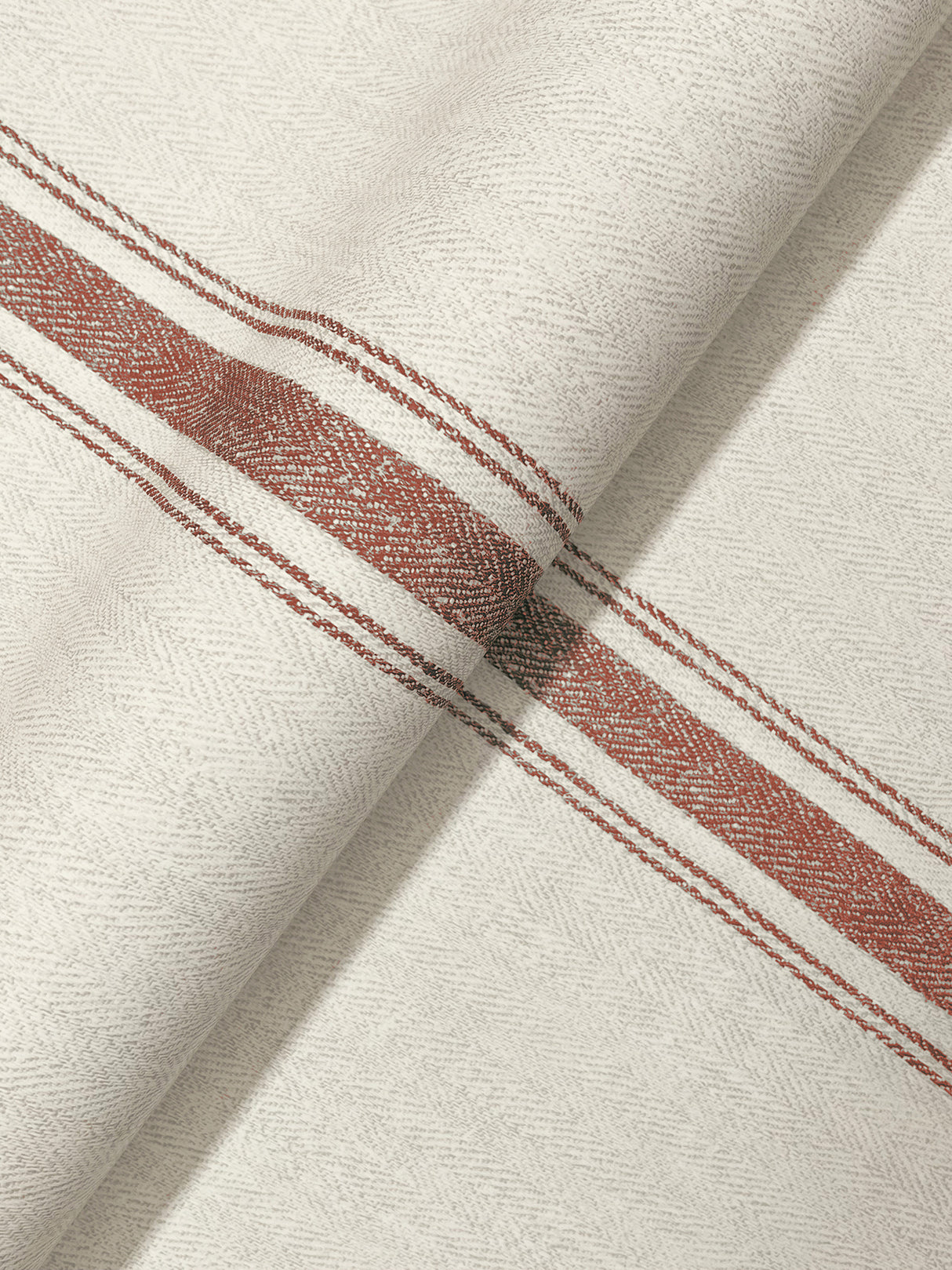 Chesapeake 4192-12464 Linette Red Fabric Stripe Wallpaper