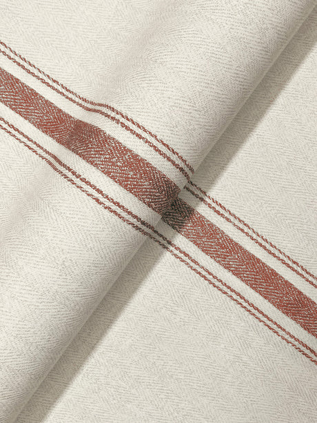 Chesapeake 4192-12464 Linette Red Fabric Stripe Wallpaper