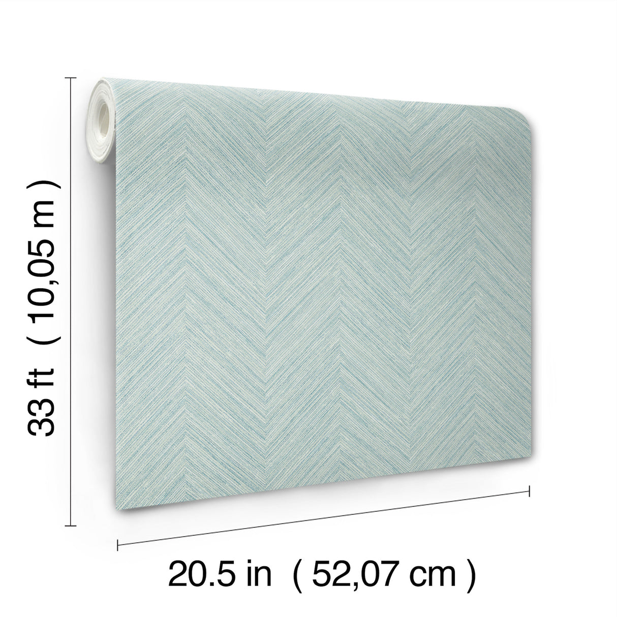 Chesapeake 4192-13672 Caladesi Aqua Linen Chevron Wallpaper