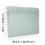 Chesapeake 4192-13672 Caladesi Aqua Linen Chevron Wallpaper