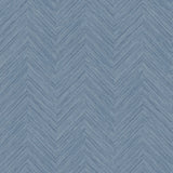 Chesapeake 4192-13678 Caladesi Blue Linen Chevron Wallpaper