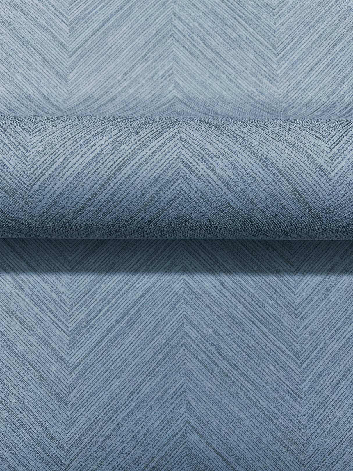 Chesapeake 4192-13678 Caladesi Blue Linen Chevron Wallpaper