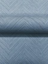 Chesapeake 4192-13678 Caladesi Blue Linen Chevron Wallpaper