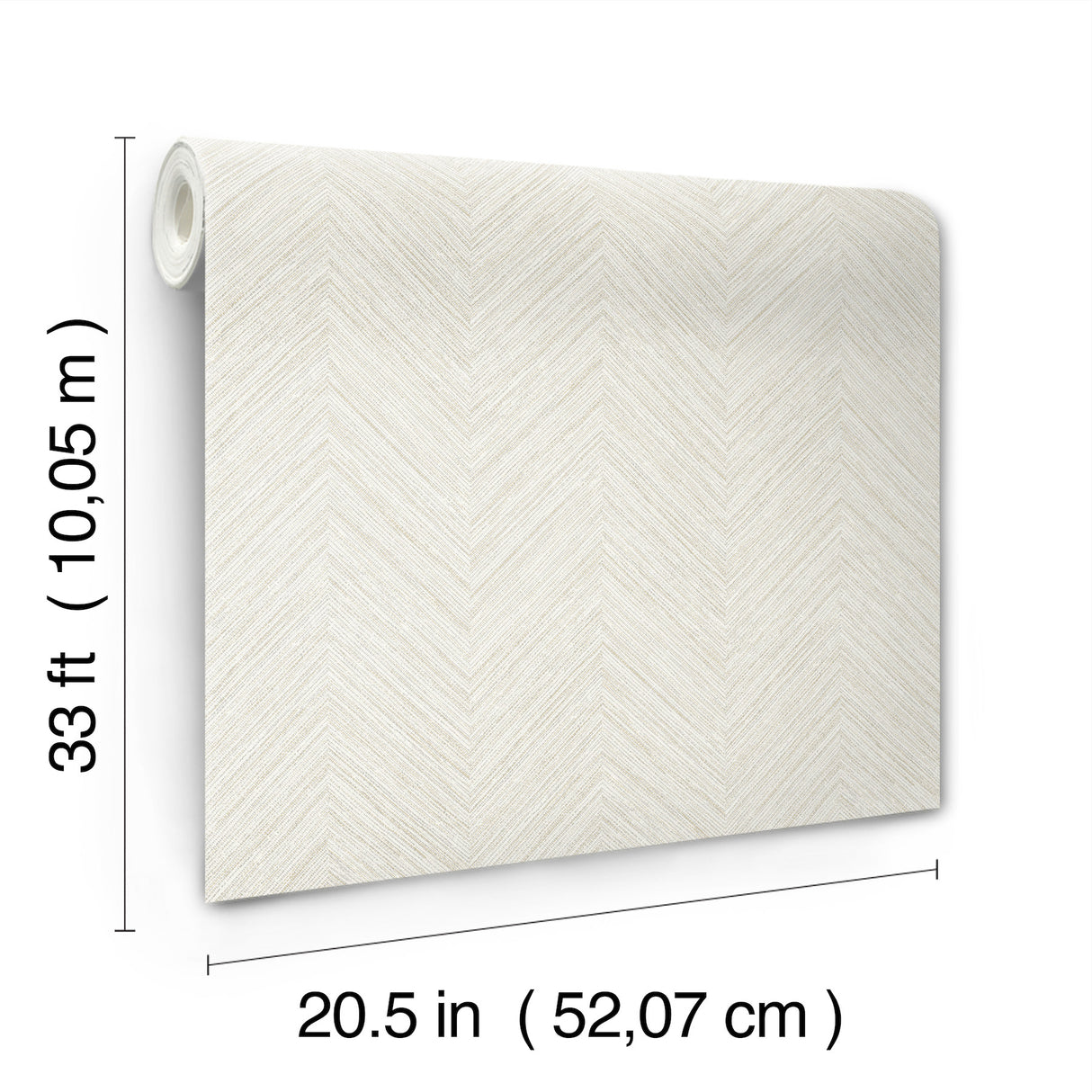 Chesapeake 4192-13679 Caladesi Light Grey Linen Chevron Wall