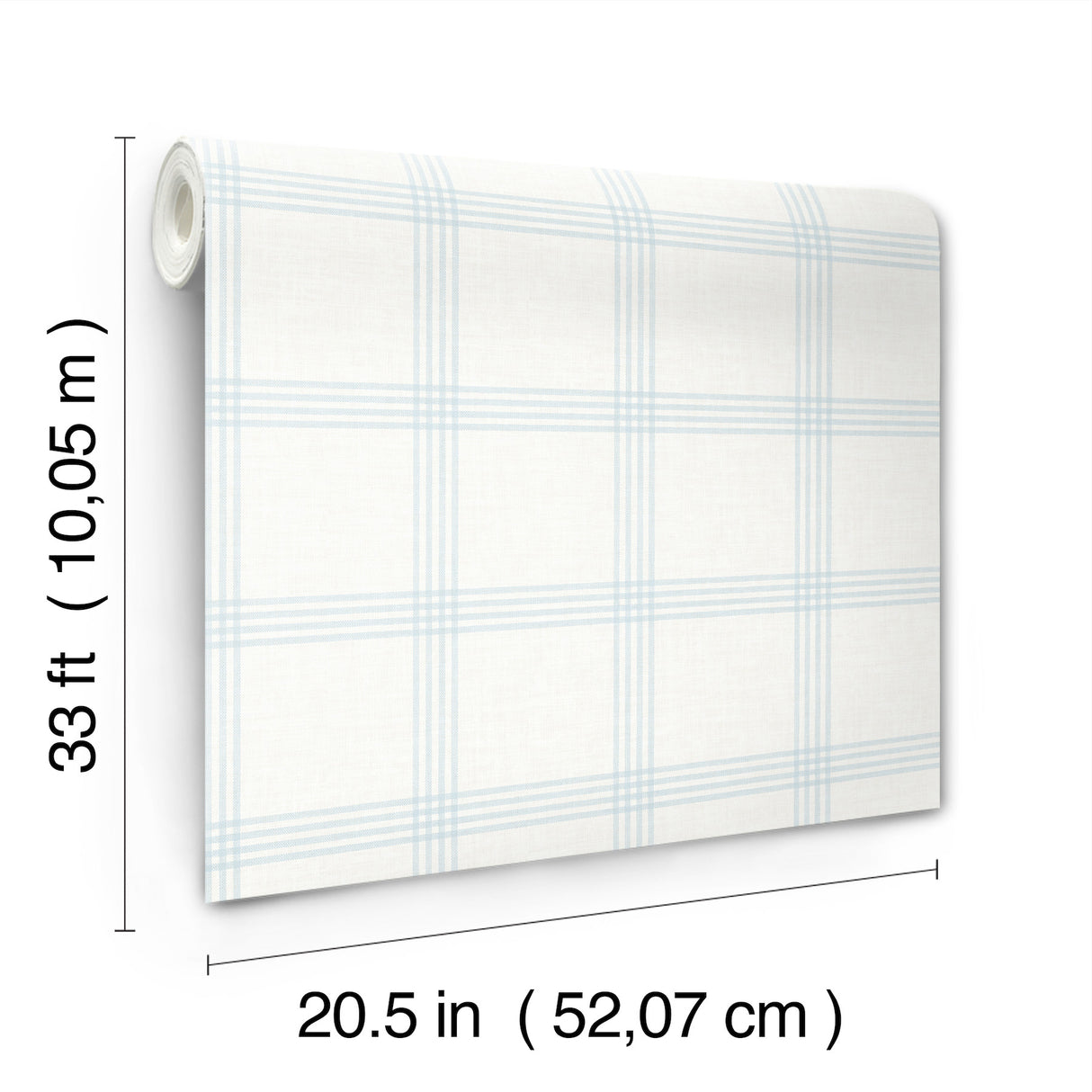 Chesapeake 4192-24475 Twain Light Blue Plaid Wallpaper