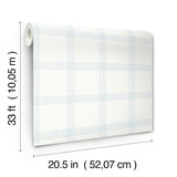 Chesapeake 4192-24475 Twain Light Blue Plaid Wallpaper