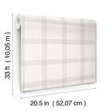 Chesapeake 4192-24478 Twain Dove Plaid Wallpaper