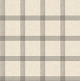 Chesapeake 4192-24479 Twain Black Plaid Wallpaper