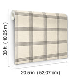 Chesapeake 4192-24479 Twain Black Plaid Wallpaper