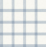 Chesapeake 4192-26993 Twain Denim Plaid Wallpaper