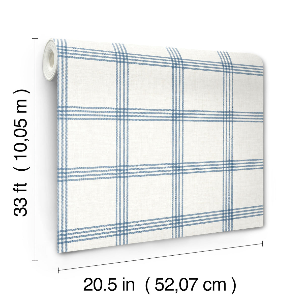 Chesapeake 4192-26993 Twain Denim Plaid Wallpaper