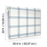 Chesapeake 4192-26993 Twain Denim Plaid Wallpaper