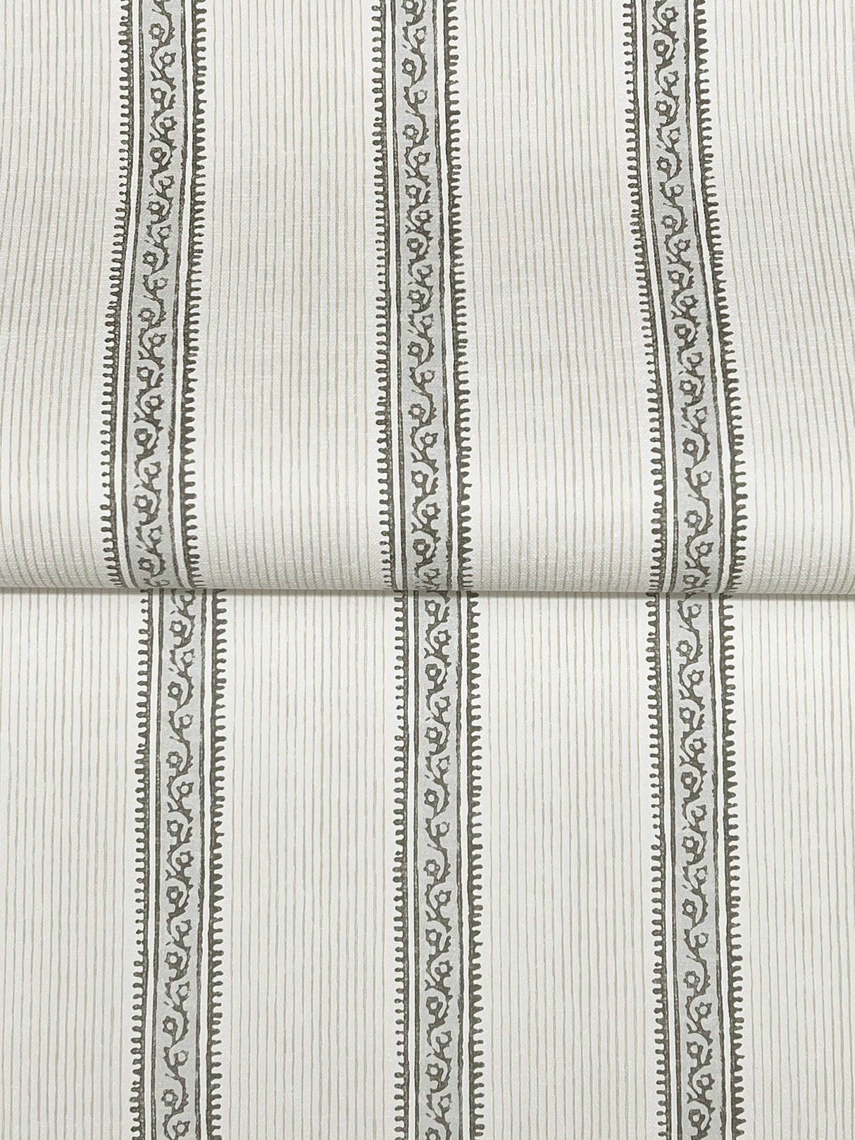 Chesapeake 4192-27426 Mandevilla Black Vine Stripe Wallpaper