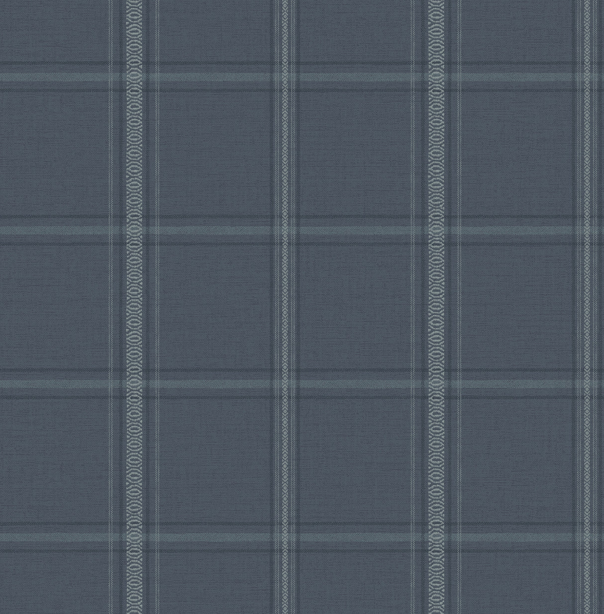 Chesapeake 4192-27605 Auberge Dark Blue Plaid Wallpaper