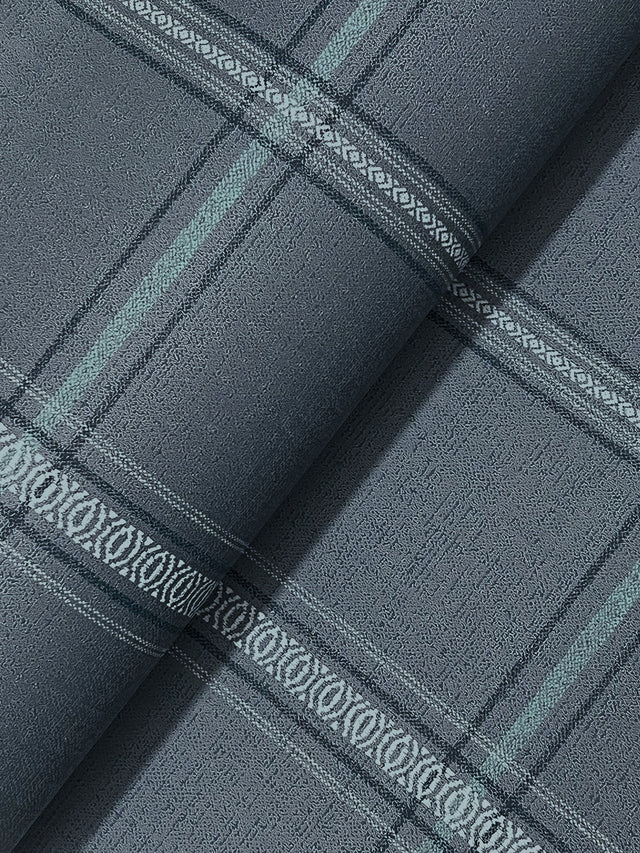 Chesapeake 4192-27605 Auberge Dark Blue Plaid Wallpaper