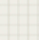 Chesapeake 4192-27606 Auberge White Plaid Wallpaper