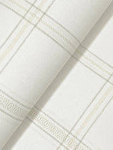Chesapeake 4192-27606 Auberge White Plaid Wallpaper